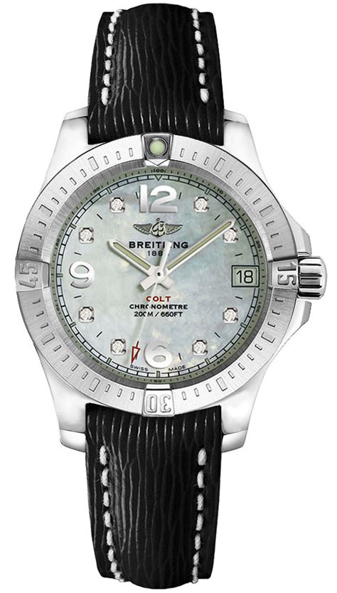 breitling colt lady pearl diamond|Unworn Breitling Colt Lady A7738811/A769 .